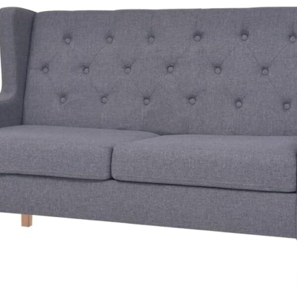 Premium stoffen 2-zitsbank grijs — luxe comfort