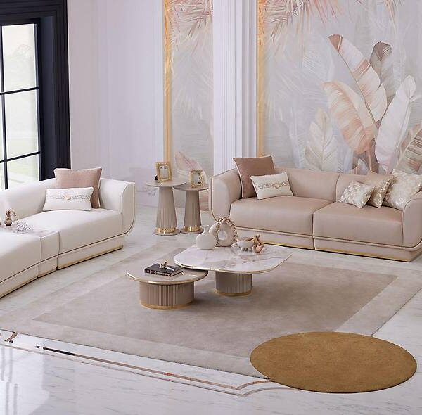 Premium titanium bankstel Parma met salontafel – luxe kwaliteit