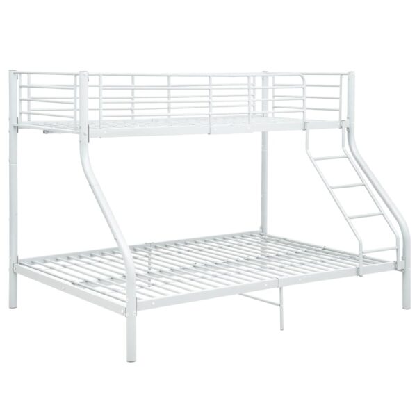 Ruimtebesparend metalen stapelbed 140x200/90x200 wit