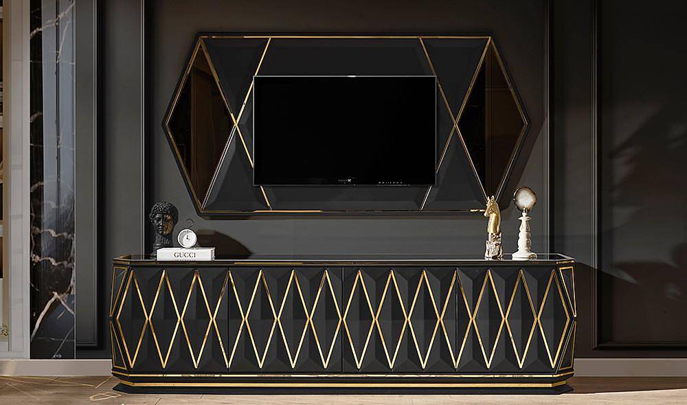 Sanremo Zwart tv-meubel – Luxe design & topkwaliteit