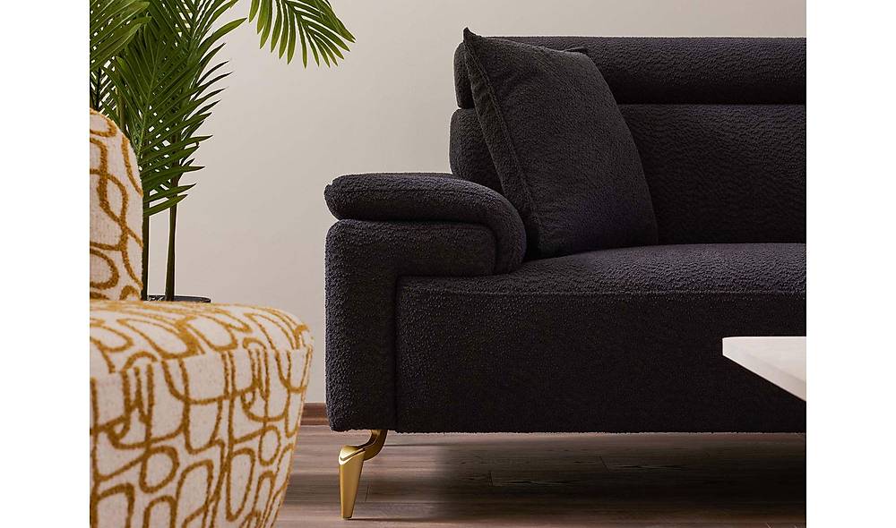 Santra Zwarte Designbank — Luxe kwaliteit