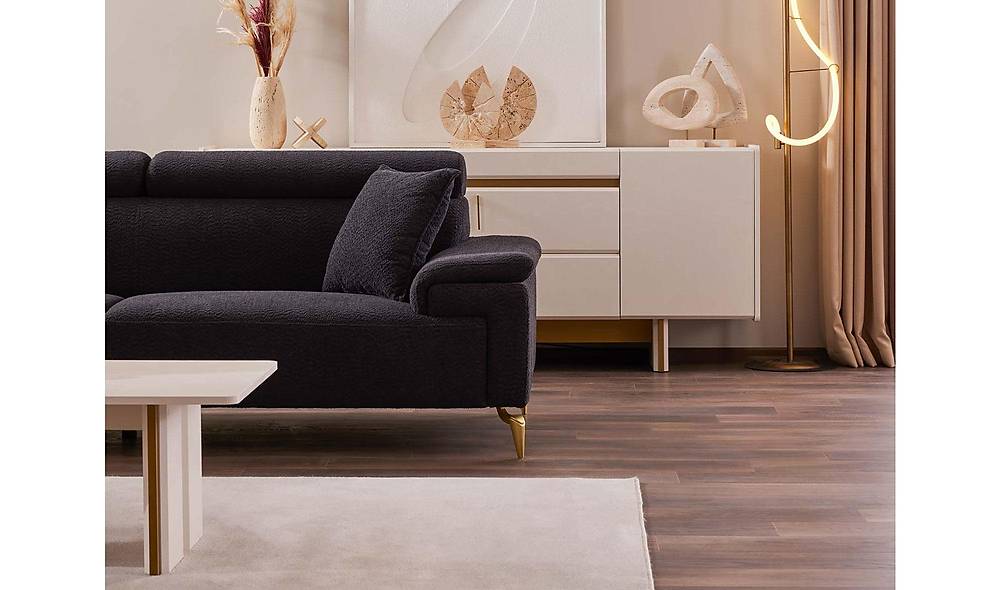Santra Zwarte Designbank — Luxe kwaliteit