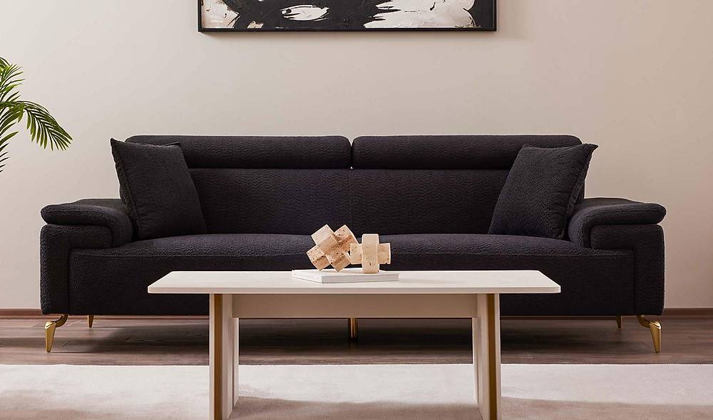 Santra Zwarte Designbank — Luxe kwaliteit