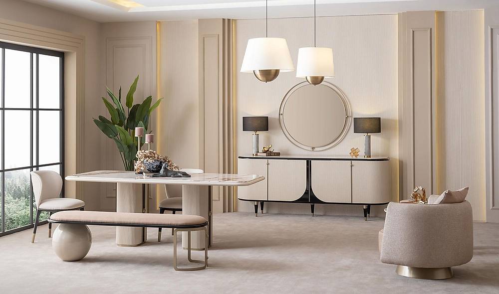 Seramoni Luxe Eetkamer Set – Premium design & massief hout