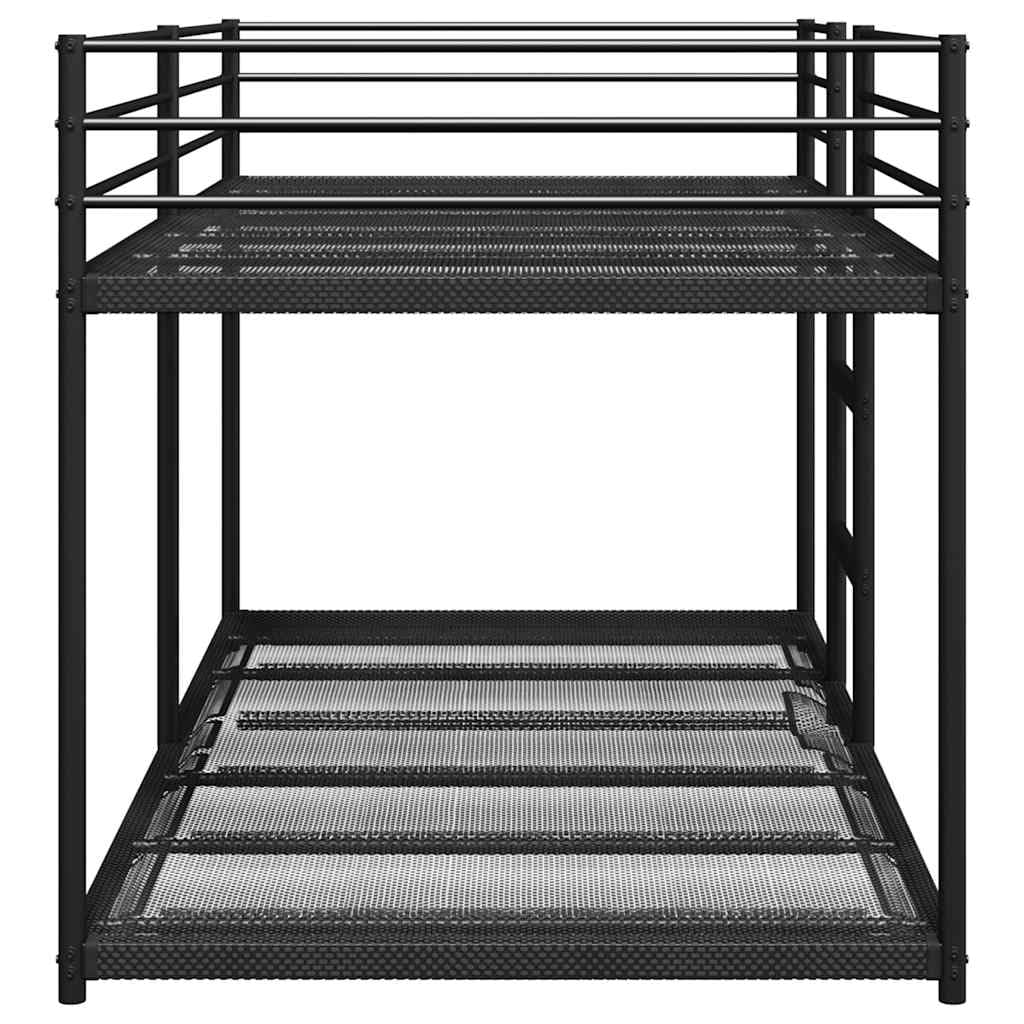 Stapelbed 100x200 cm – Zwart stalen frame, premium kwaliteit