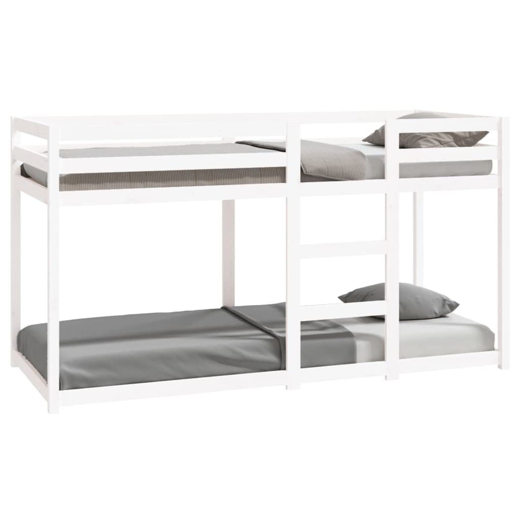 Stapelbed 80x200 cm – topkwaliteit massief grenen, wit