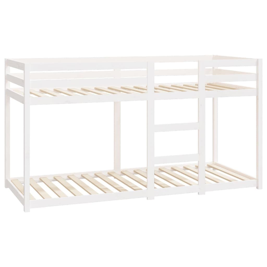 Stapelbed 80x200 cm – topkwaliteit massief grenen, wit