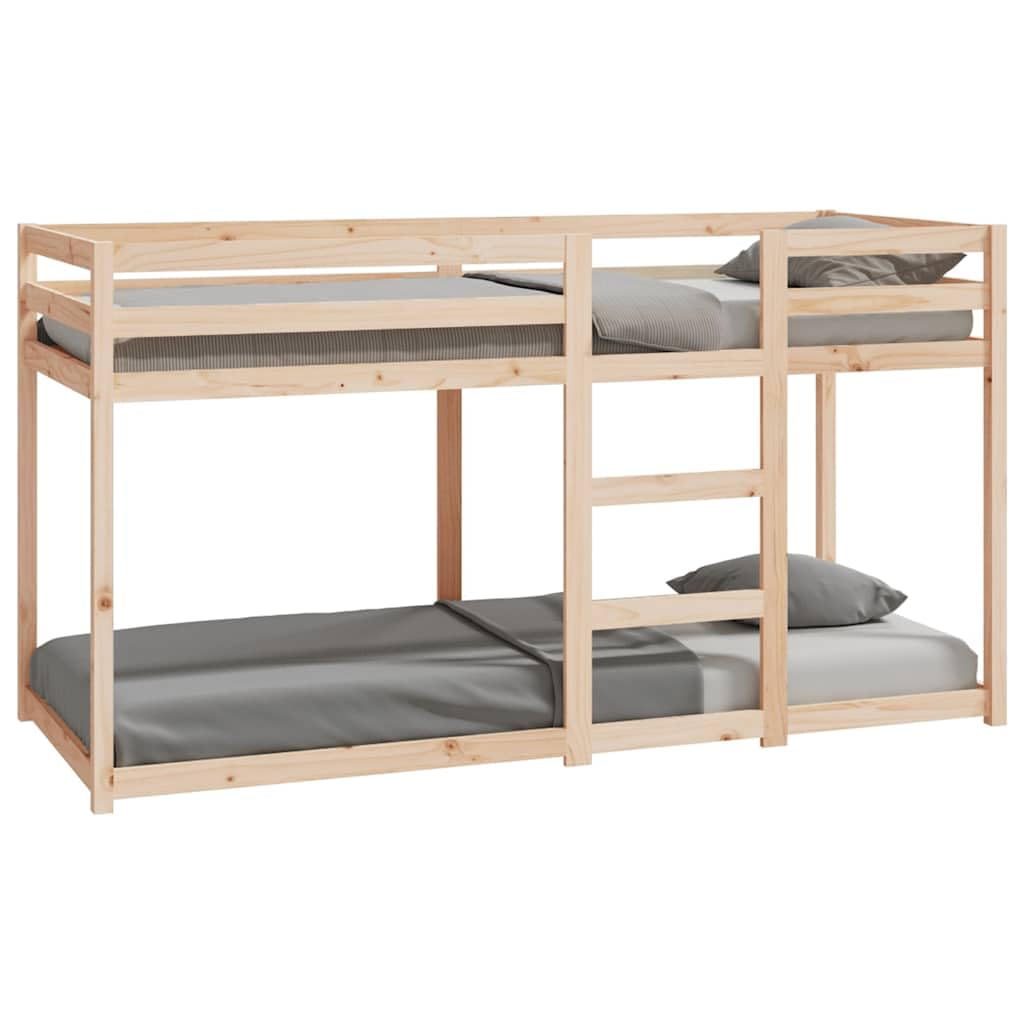 Stapelbed 80x200 cm – topkwaliteit massief grenen, wit