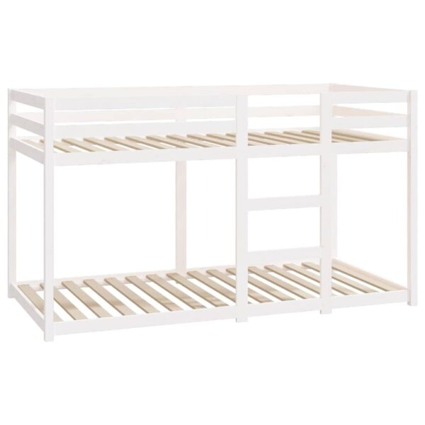 Stapelbed 90x190 – massief grenen, wit en extra stevig