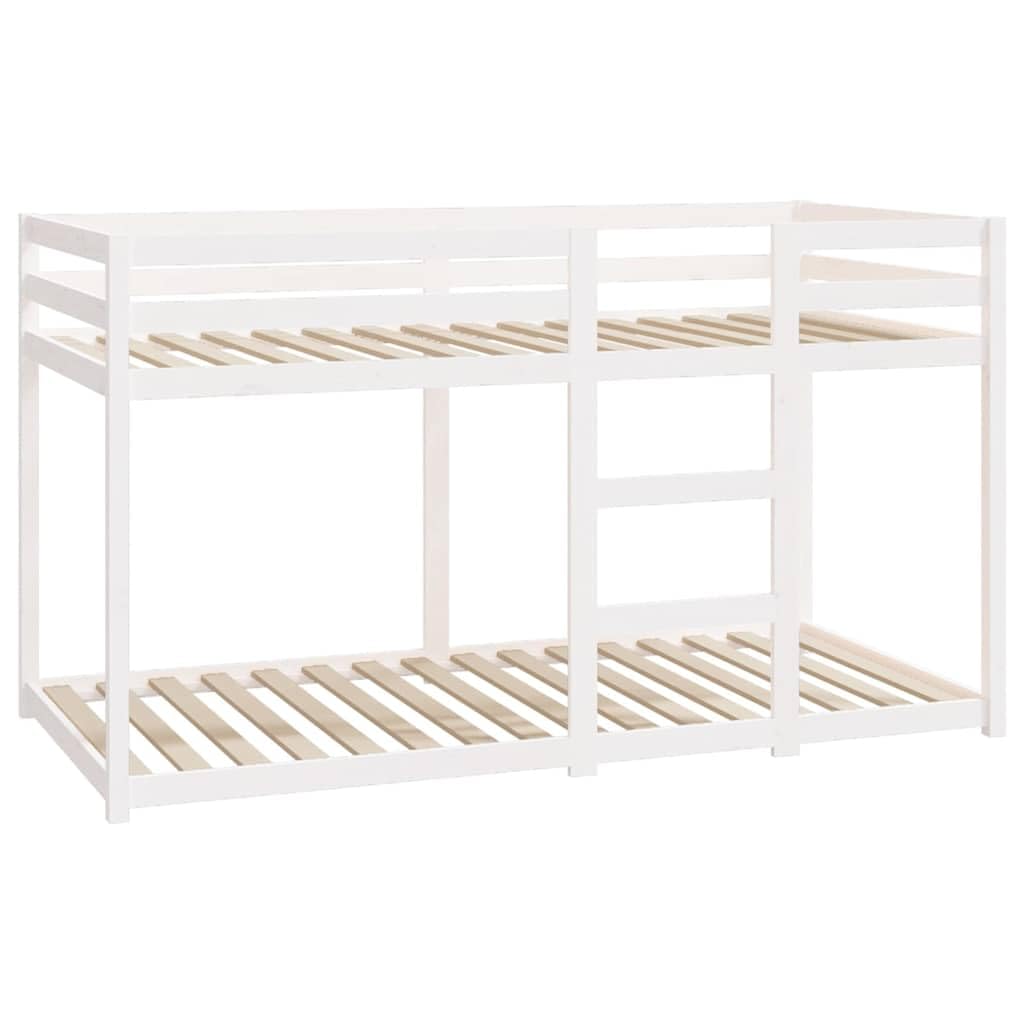 Stapelbed 90x190 – massief grenen, wit en extra stevig