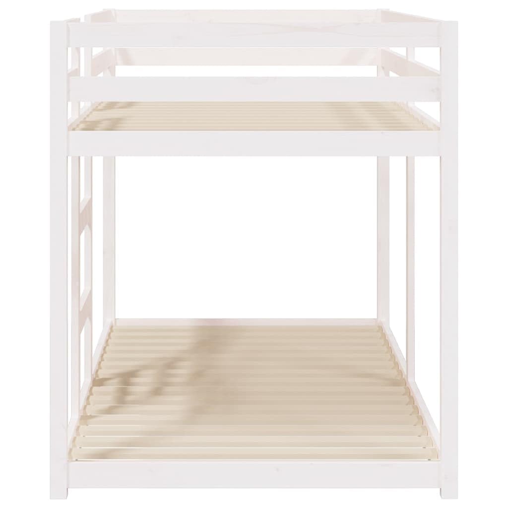 Stapelbed 90x190 – massief grenen, wit en extra stevig