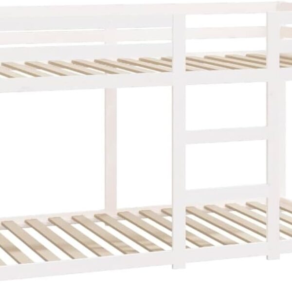Stapelbed 90x190 – massief grenen, wit en extra stevig