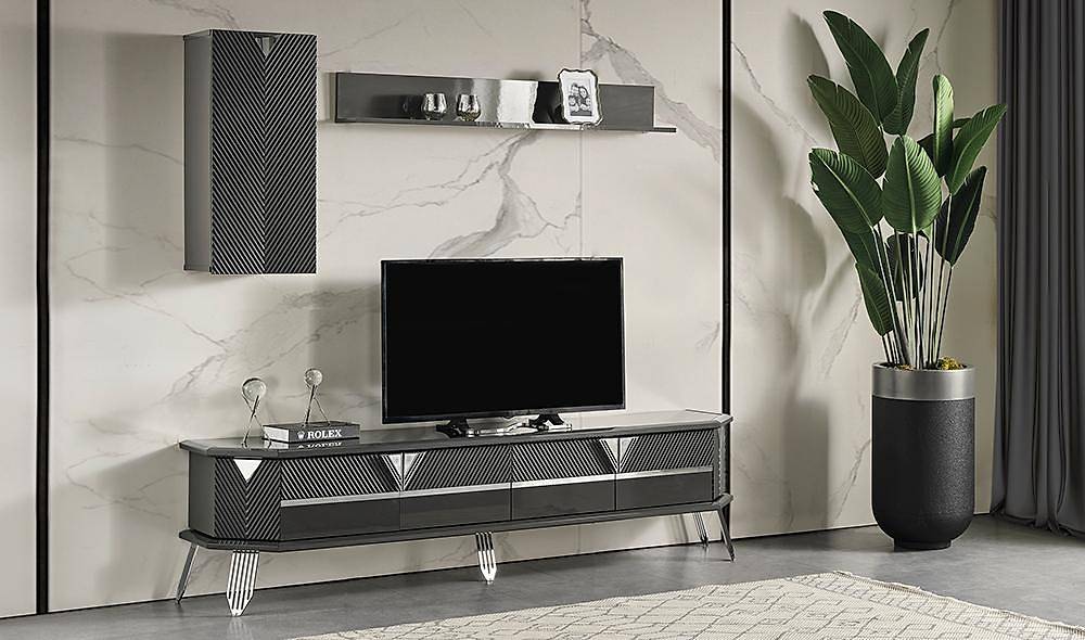 Suave Antraciet tv-meubel — premium kwaliteit