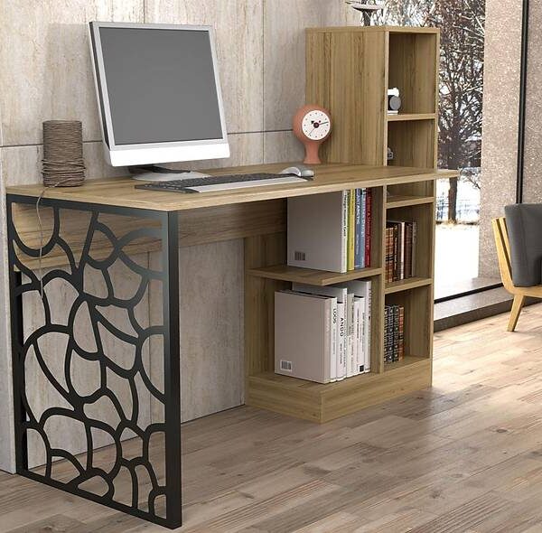 Supra Premium Werkbureau met Boekenplank — Compact en Stijlvol