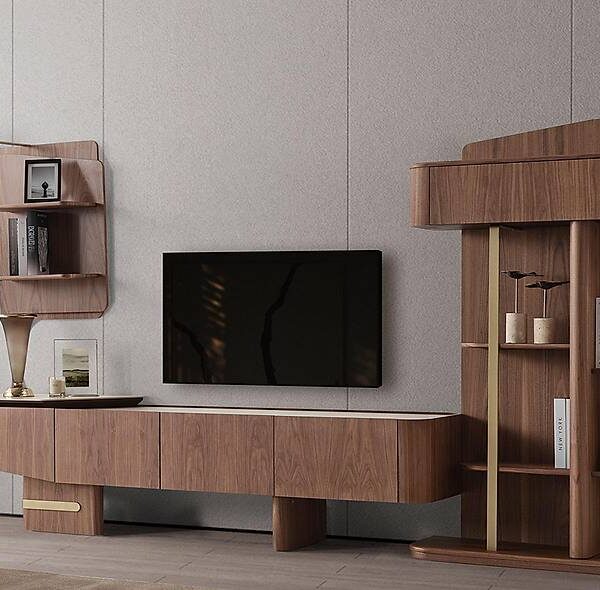 Tallis tv-meubel in massief walnoot — Luxe kwaliteit