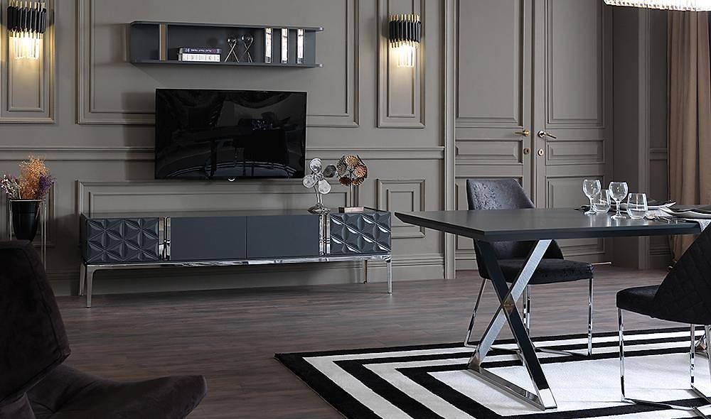 Vadi antraciet tv-meubel — premium kwaliteit
