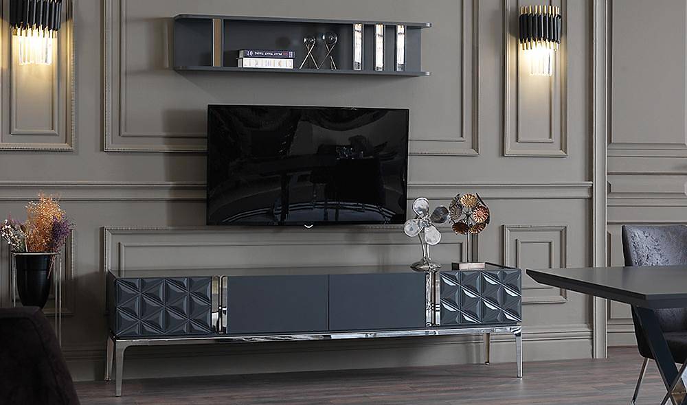 Vadi antraciet tv-meubel — premium kwaliteit