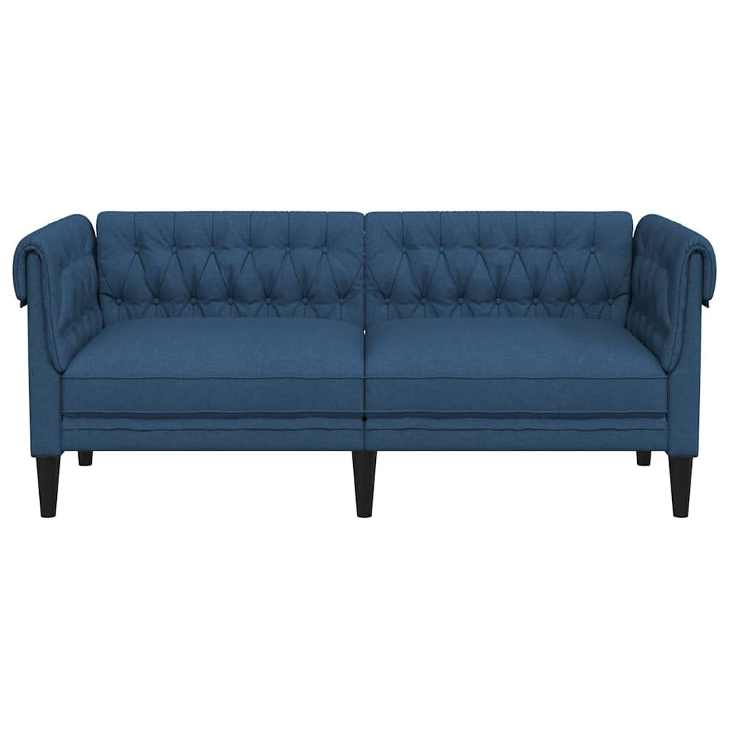 VidaXL Chesterfield 2-zitsbank – premium blauwe stof