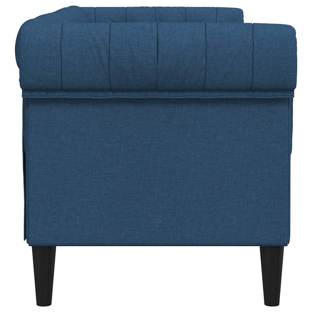 VidaXL Chesterfield 2-zitsbank – premium blauwe stof