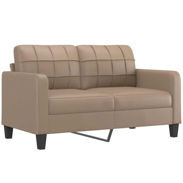 vidaXL Luxe 2-zitsbank 140 cm cappuccino kunstleer
