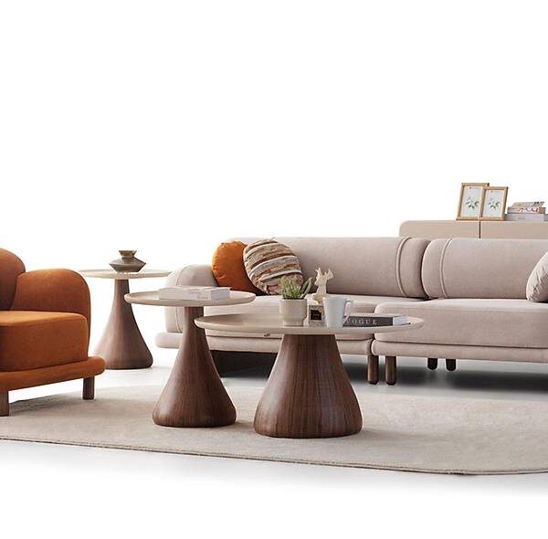 Voyage Bankstel – Luxe kwaliteit in crème-oranje