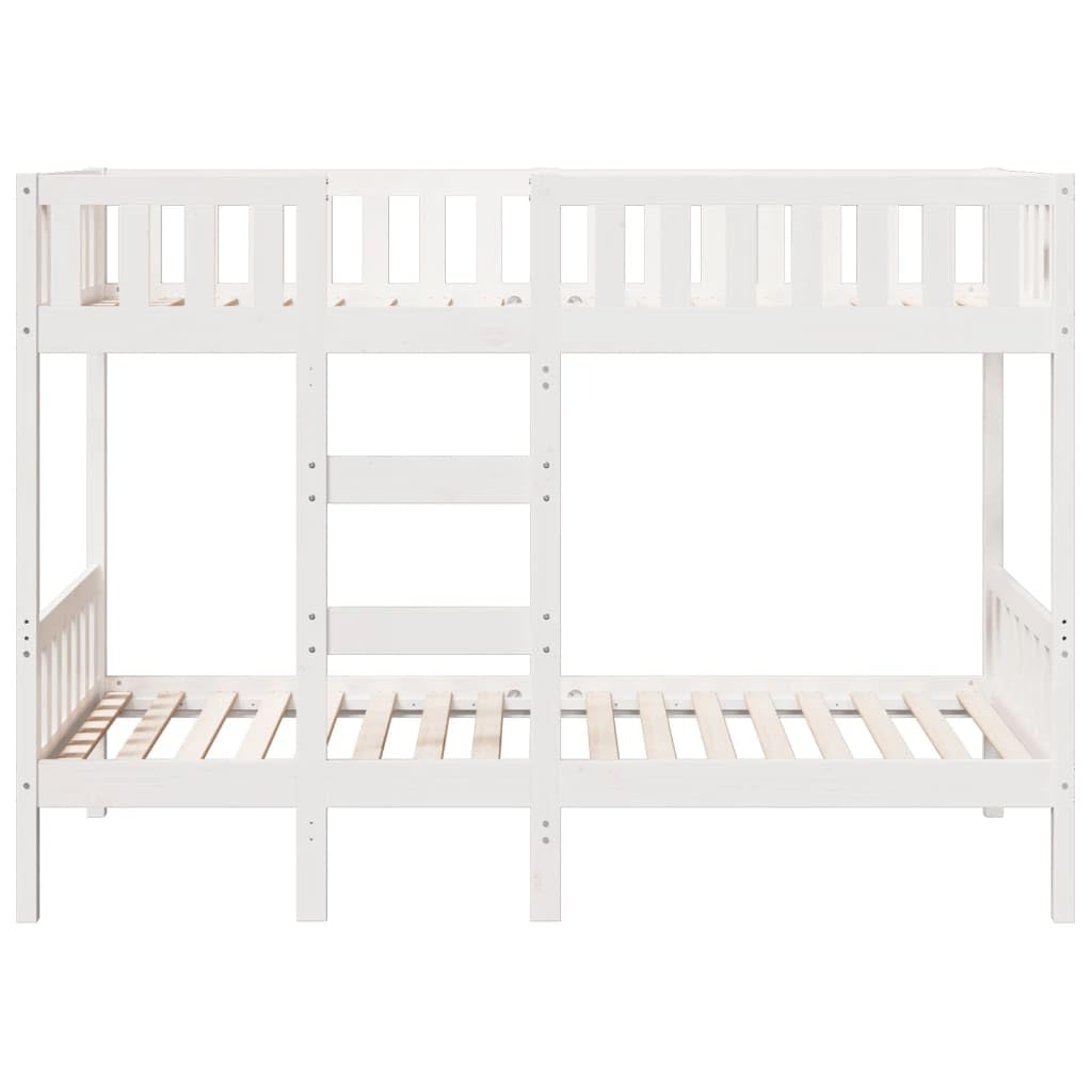 Wit massief grenen stapelbed 80x200 cm — duurzaam & stevig