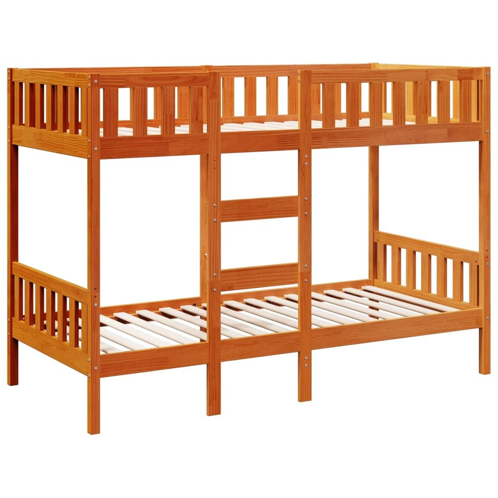 Wit massief grenen stapelbed 80x200 cm — duurzaam & stevig