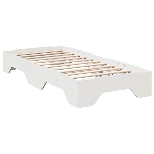 Wit massief houten stapelbed 75x190 cm – premium kwaliteit
